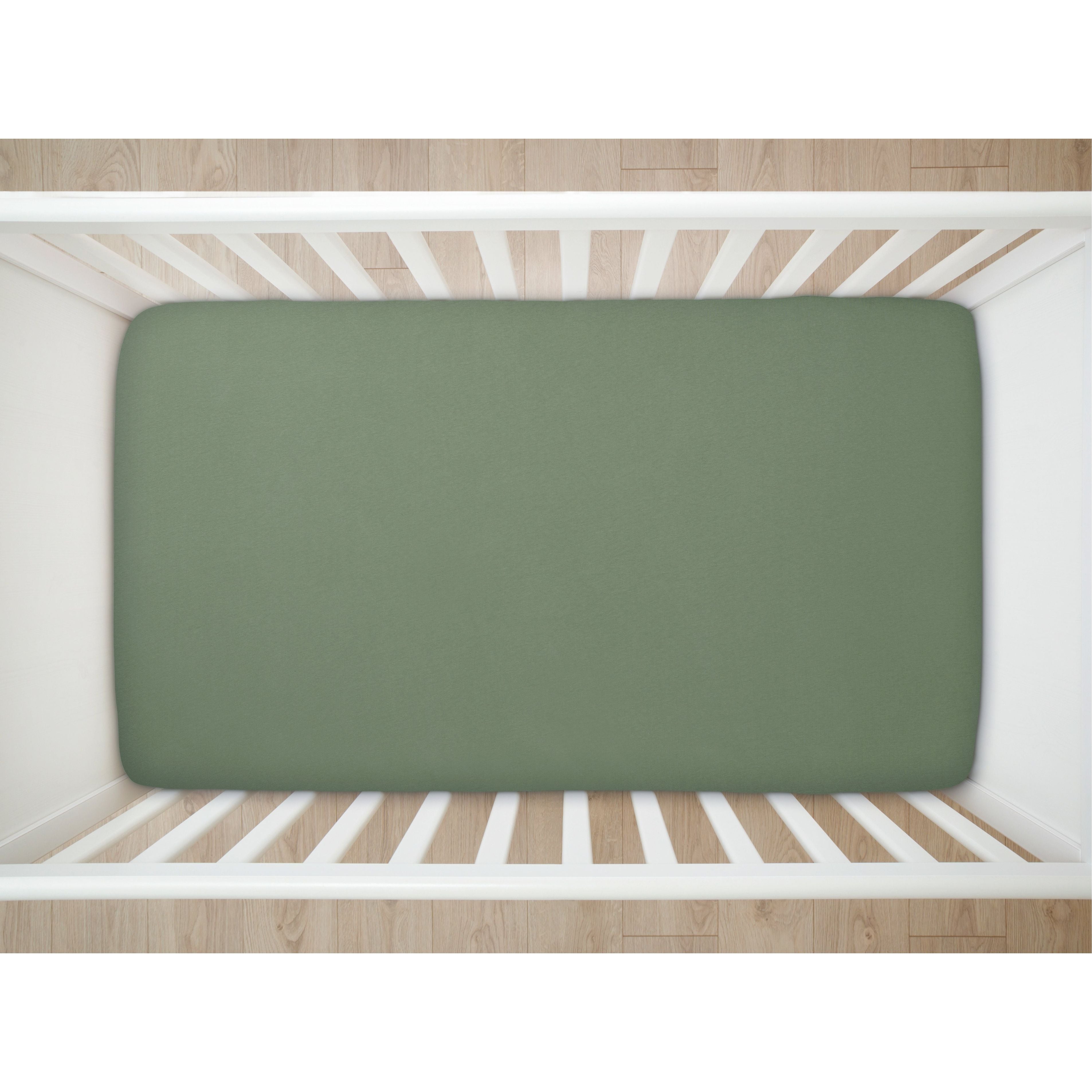 Organic Cotton Fitted Crib Sheets (2-pack) - 52" x 28" (Green)