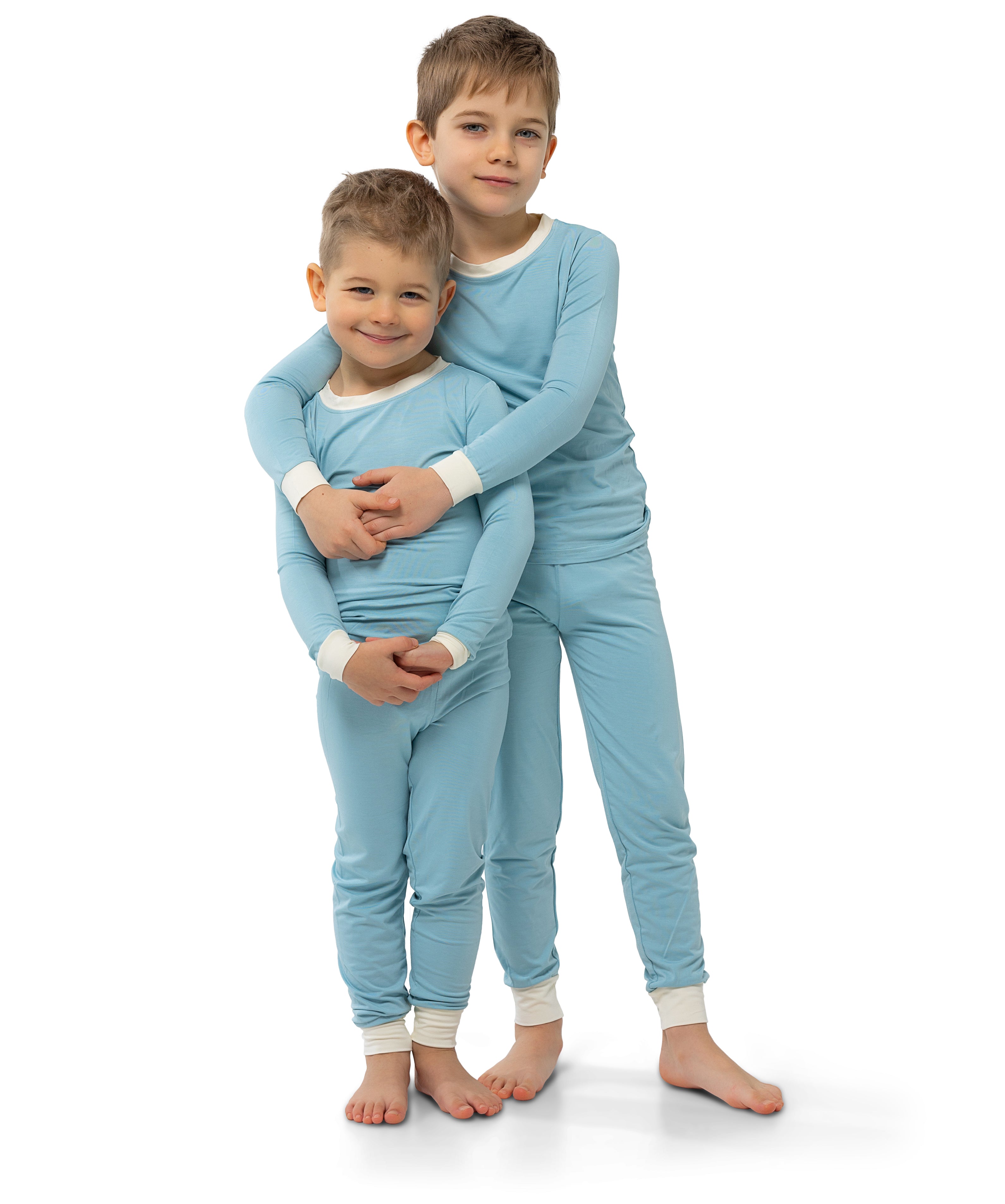 Soft Bamboo Pajama Set for Toddlers and Kids (Blue)