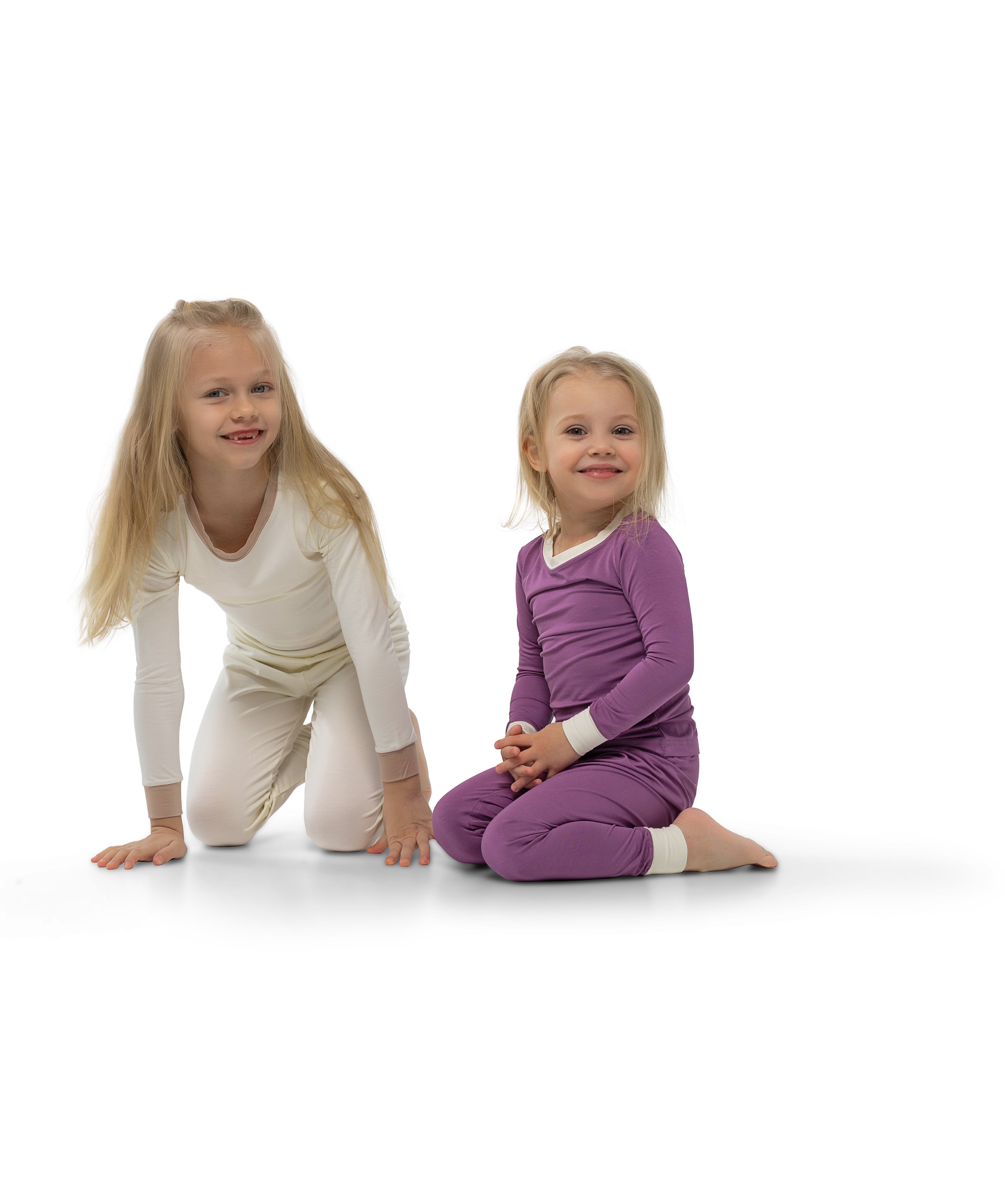Soft Bamboo Pajama Set for Toddlers and Kids (Purple)