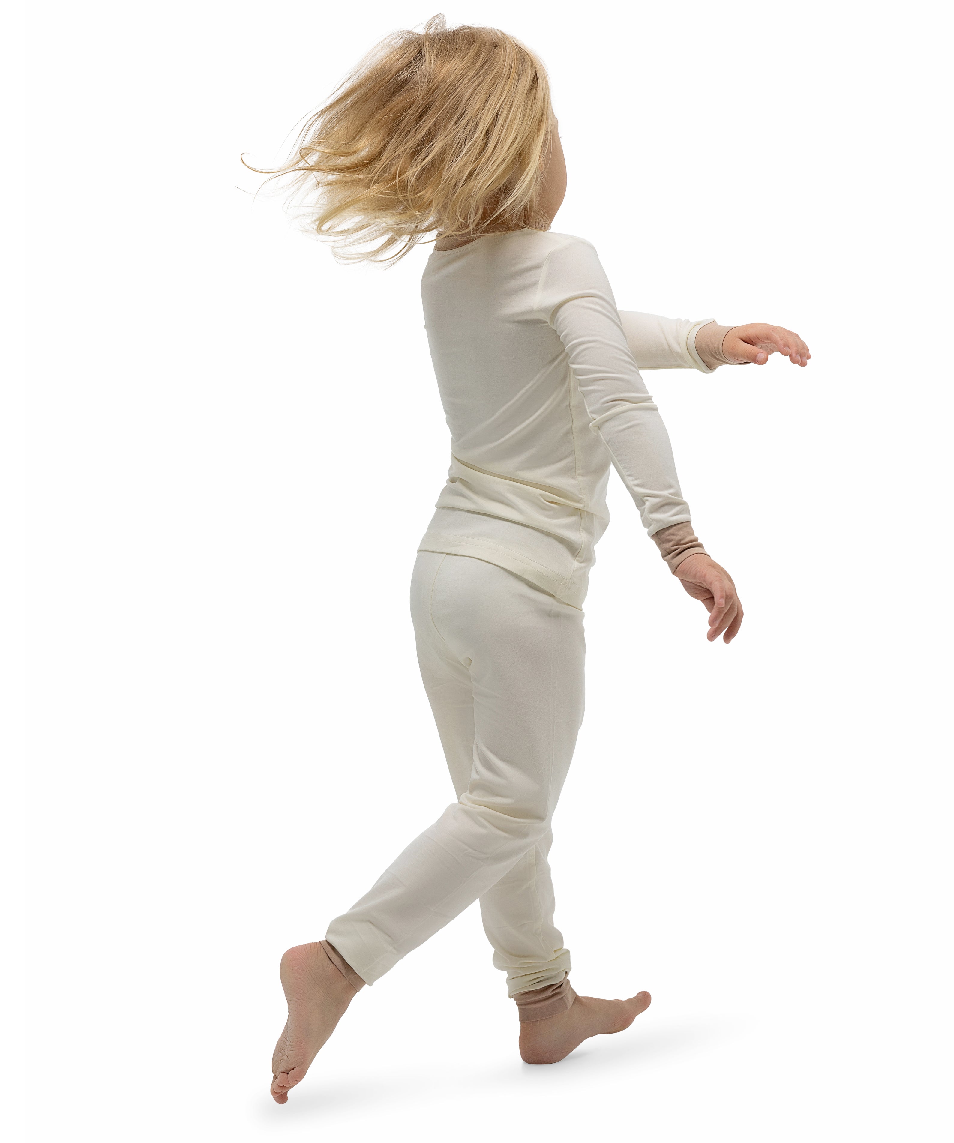 Soft Bamboo Pajama Set for Toddlers and Kids (White)