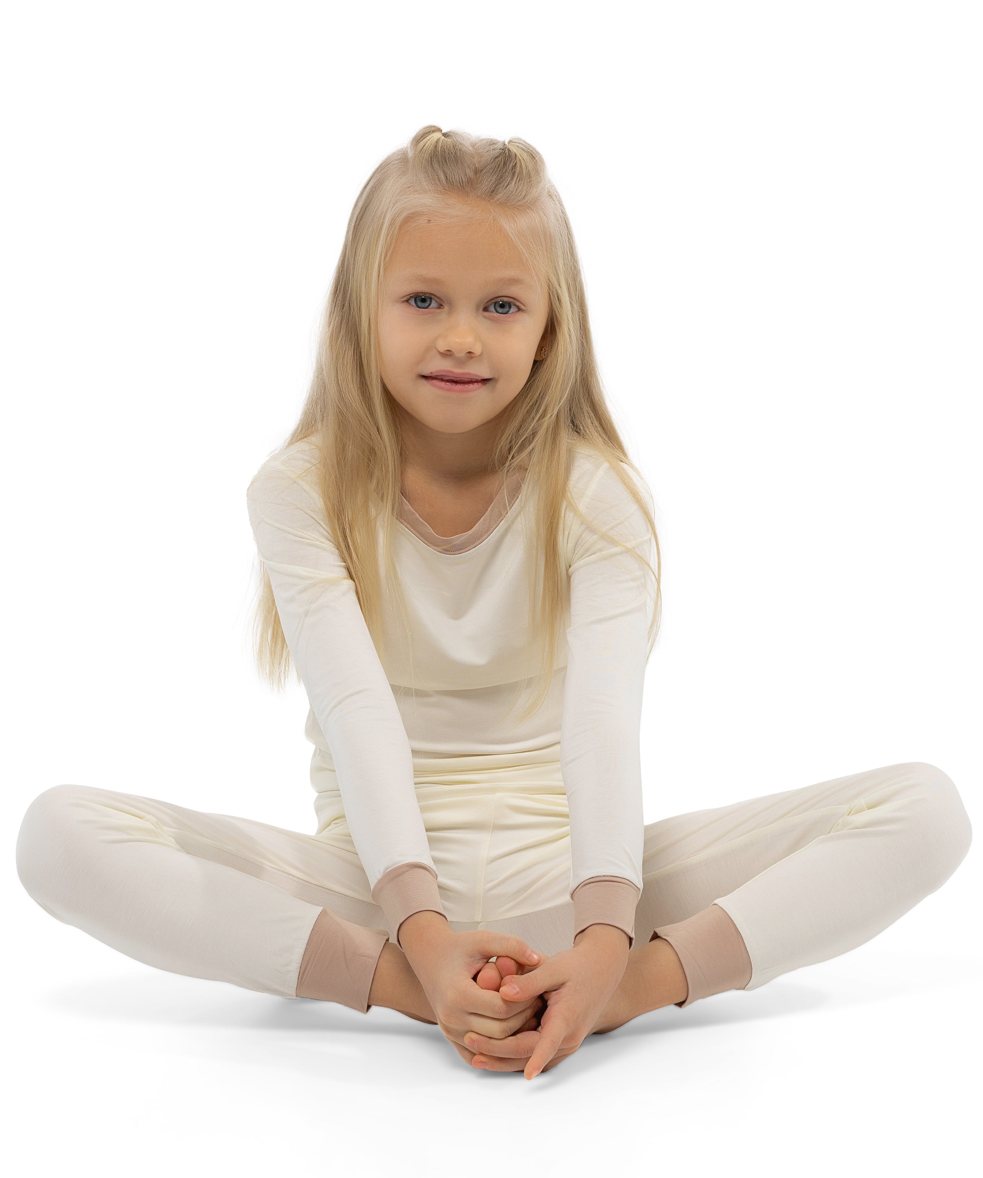 Soft Bamboo Pajama Set for Toddlers and Kids (White)