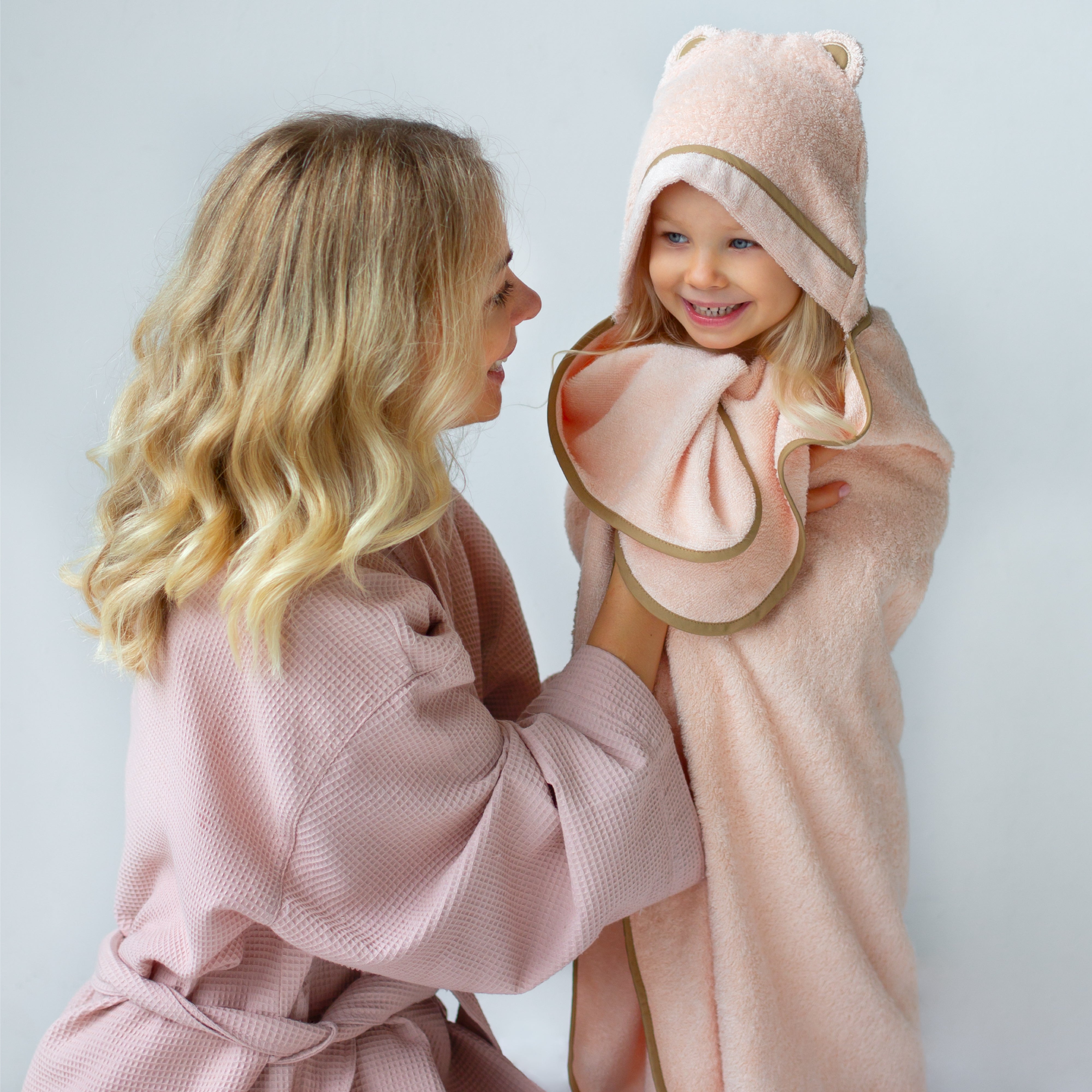 Premium Bamboo Toddler Towel with Hood (Beige)