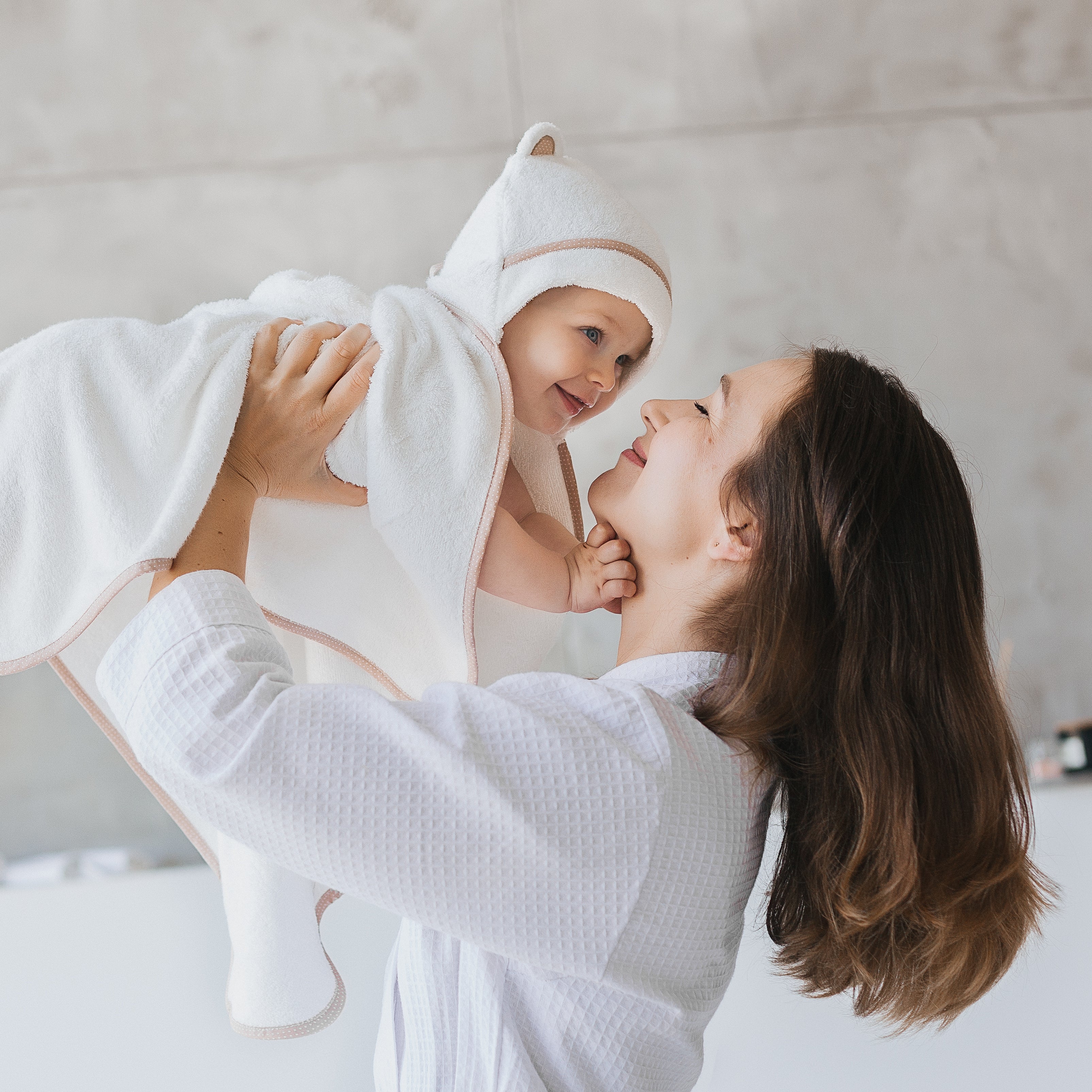 Premium Bamboo Baby Bath Towel (White)