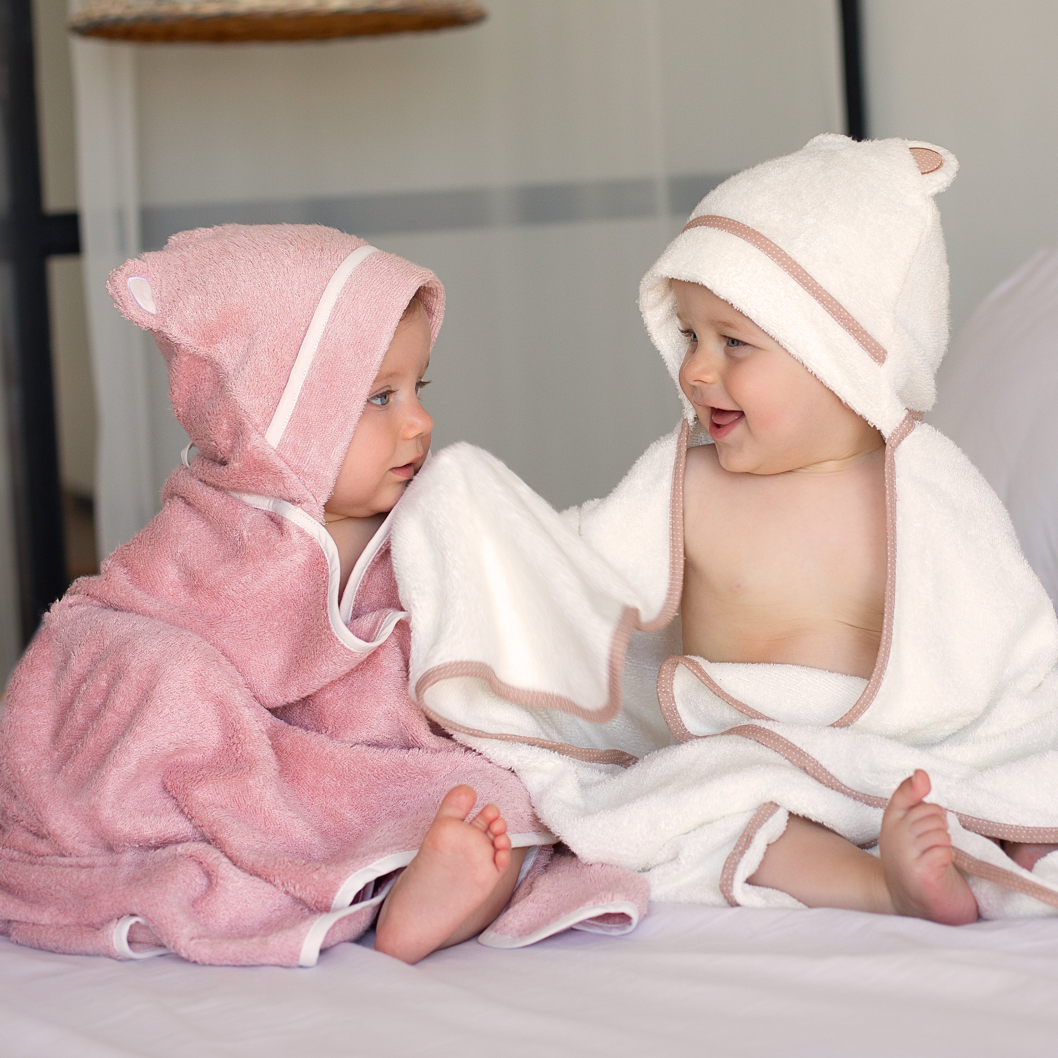 Premium Bamboo Baby Bath Towel (White)