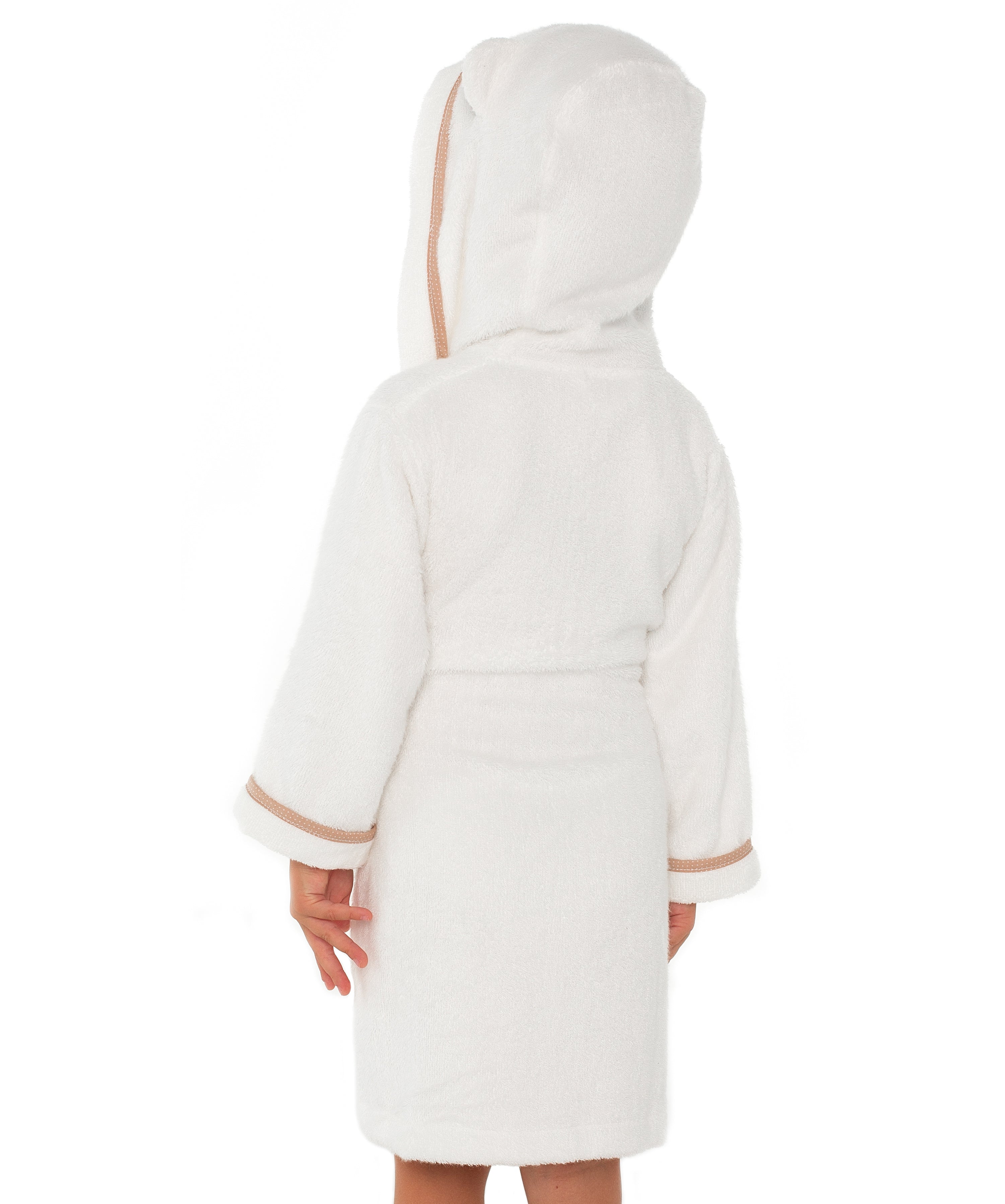 Premium Soft Bamboo Bathrobe for Baby, Toddler and Kid (White)