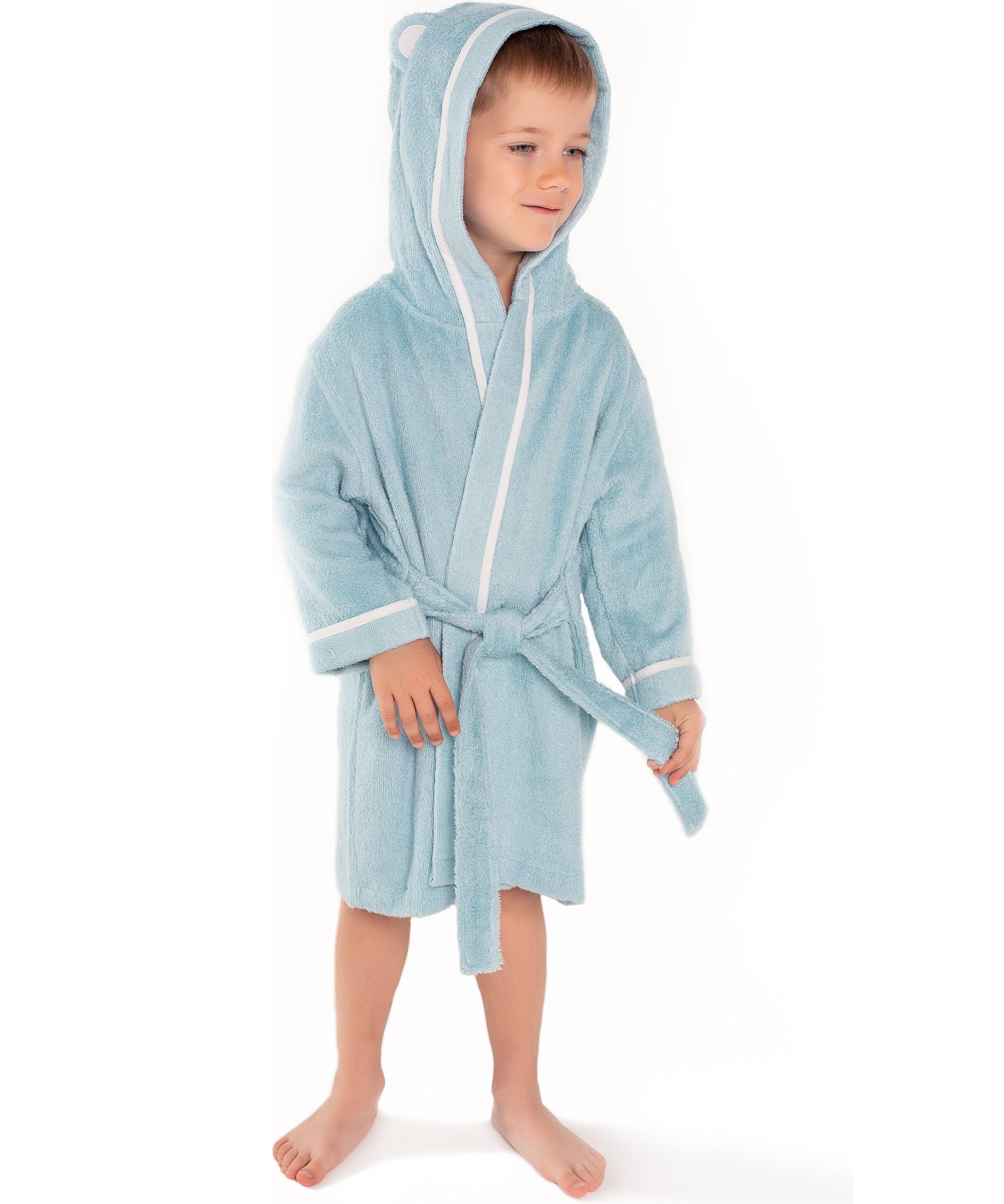 Premium Soft Bamboo Bathrobe for Baby, Toddler and Kid (Blue)