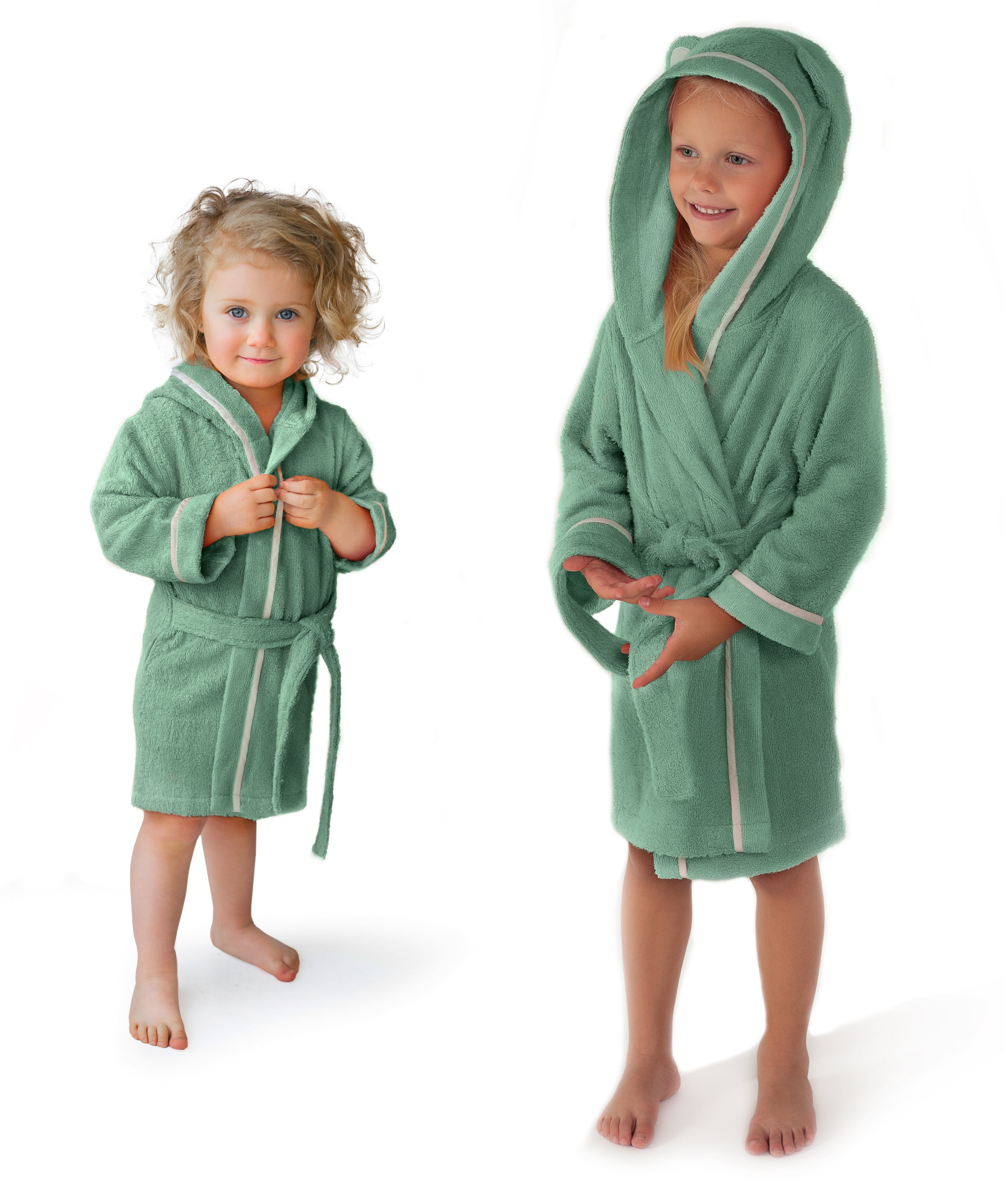 Premium Soft Bamboo Bathrobe for Baby, Toddler and Kid (Green)