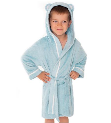 Premium Soft Bath Robe for Baby - Rayon from Organic Bamboo Baby Robe with Hood - Baby Girl Robe Baby Boy Robe Infant Robe - Blue, 12-24 Months